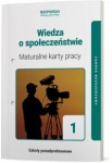 NOWA!!! Wiedza o społeczeństwie 1 Maturalne karty pracy lic/tech zakres rozszerzony, wyd. Operon REF